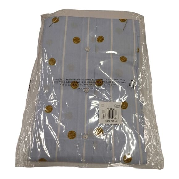 MEN'S STEVEN LAND GREEK MEDALLION LIGHT BLUE DRESS SHIRT. DS 2033. - Picture 4 of 4